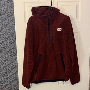 The North Face Burgundy Fleece Hoodie